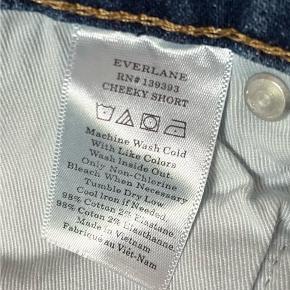 Everlane blue denim Cheeky shorts sz 33 - Picture 12 of 12